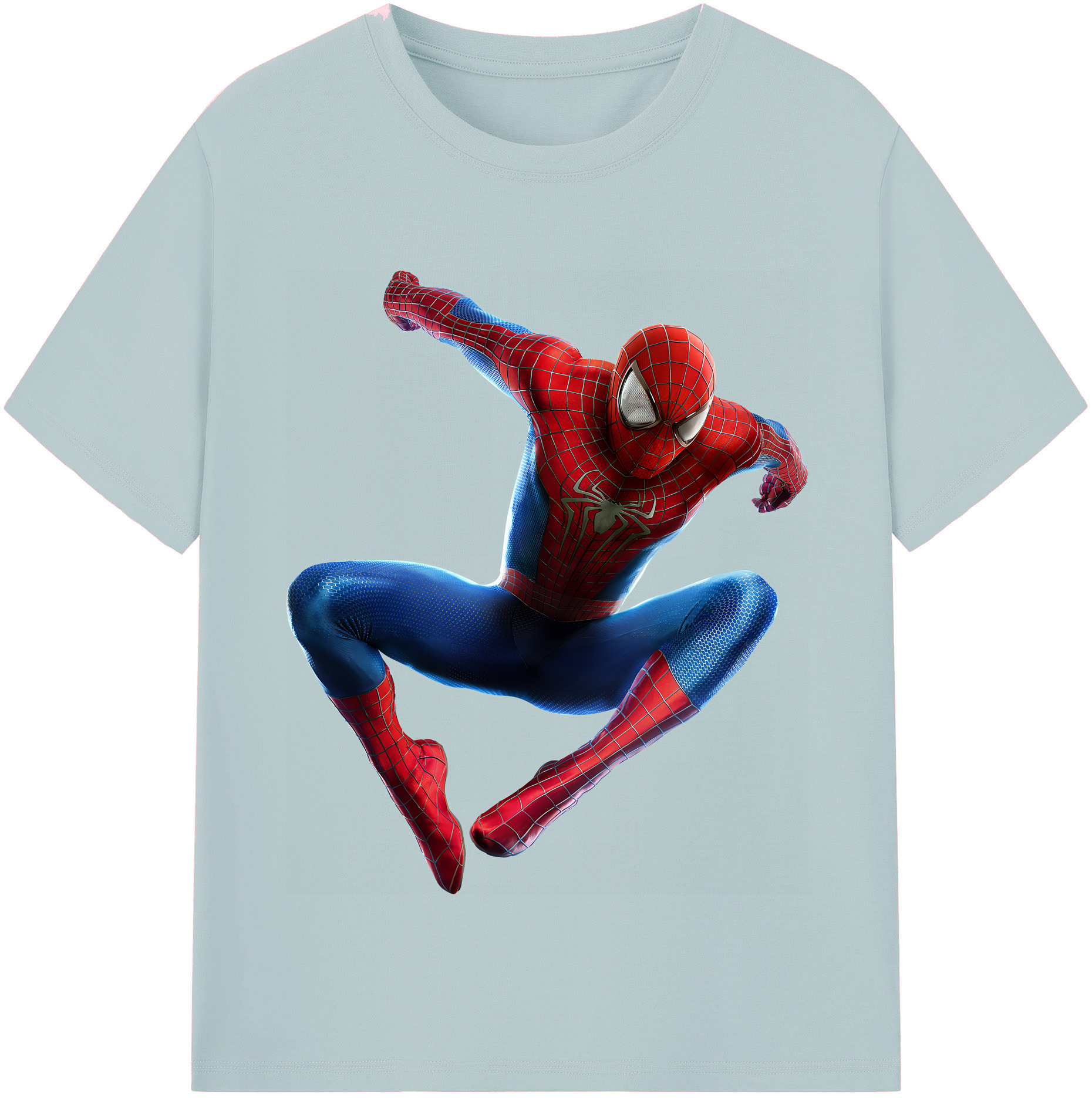 （画像用） Spider Man スパイダーマン 綿100％半袖Tシャツ（フロントプリント）